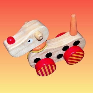 Manhattan Toy Pull Along Wooden Puppy Friend